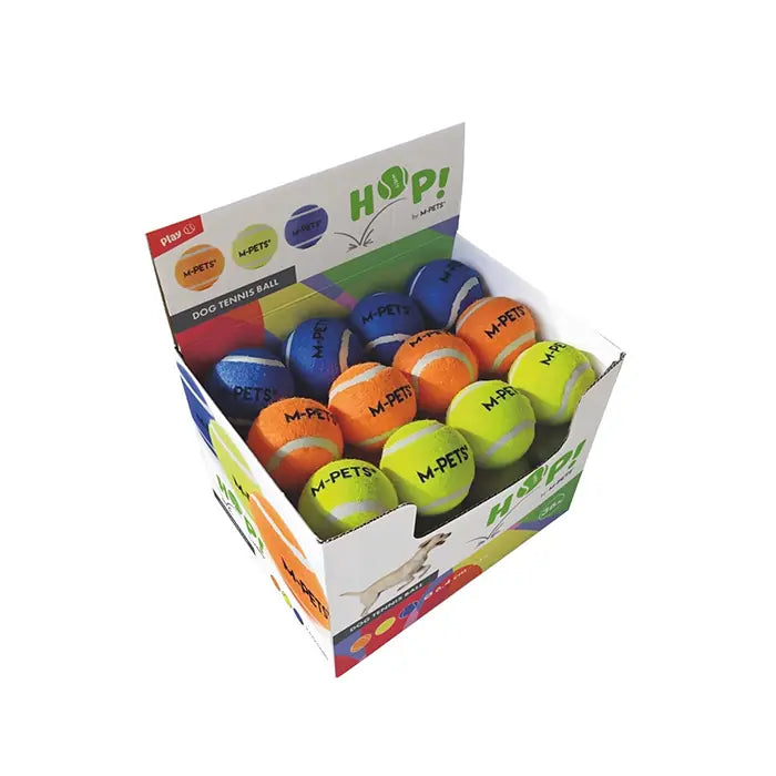 M-Pets Hop Tennis Ball Mixed Color Pet Toy 6.4cm