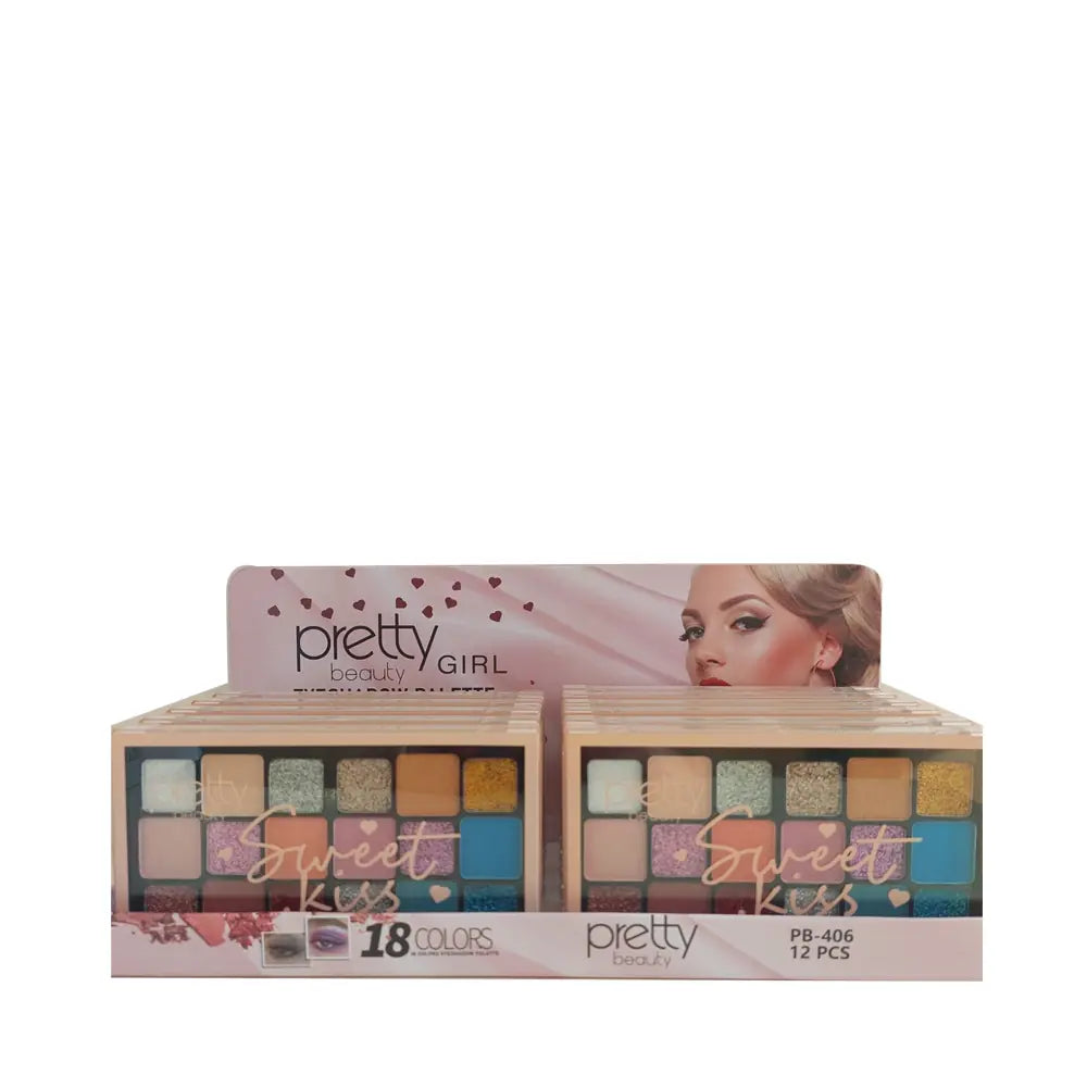 Pretty Sweet Kiss 18-Color Eyeshadow Palette for Versatile Looks