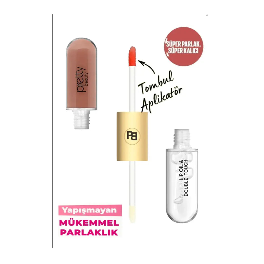 Pretty Double Touch Lipgloss 03 High-Shine Lip Gloss