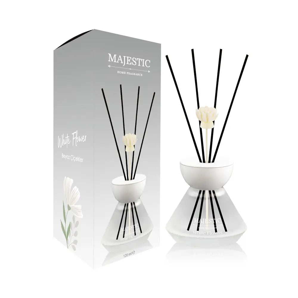 Majestic White Flower Reed Diffuser for Home 120 ml