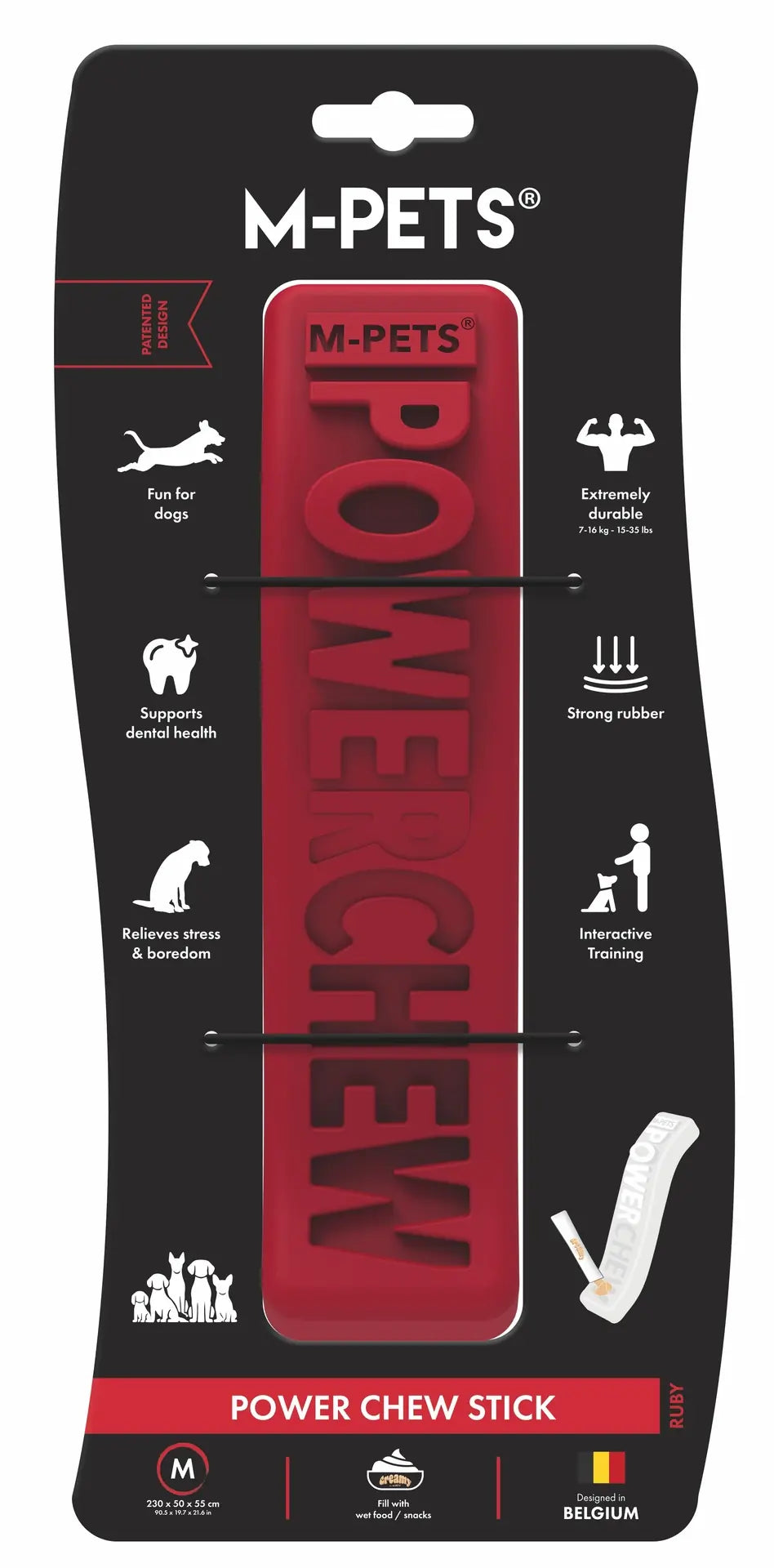 M-Pets Power Chew Stick Rubber Dog Toy for Chewing Dogs