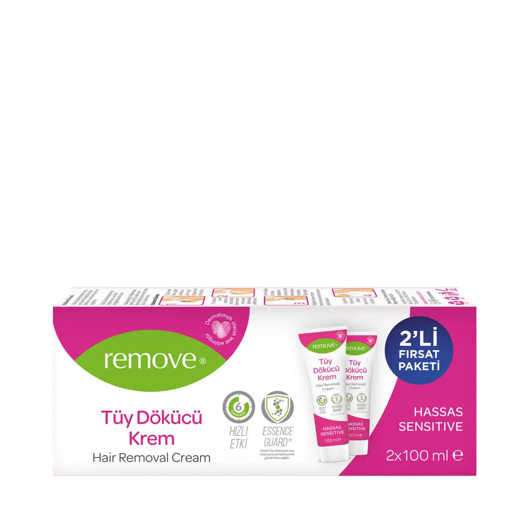 Remove Hair Removal Cream for Sensitive Skin 100 ml x 2 Pack