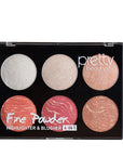 Pretty PB-426 6-in-1 Highlighter & Blush Palette - 01