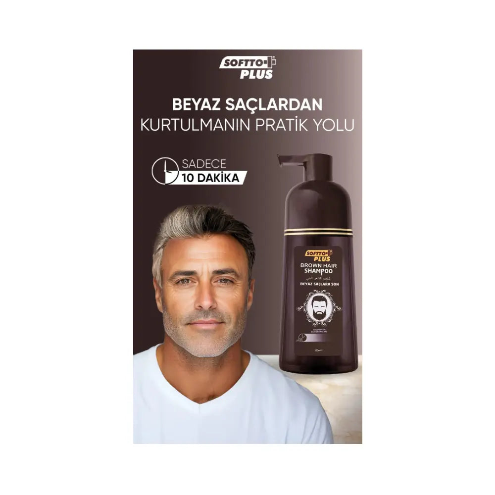 Softto Plus Brown Hair Shampoo for Color Care 350 ml