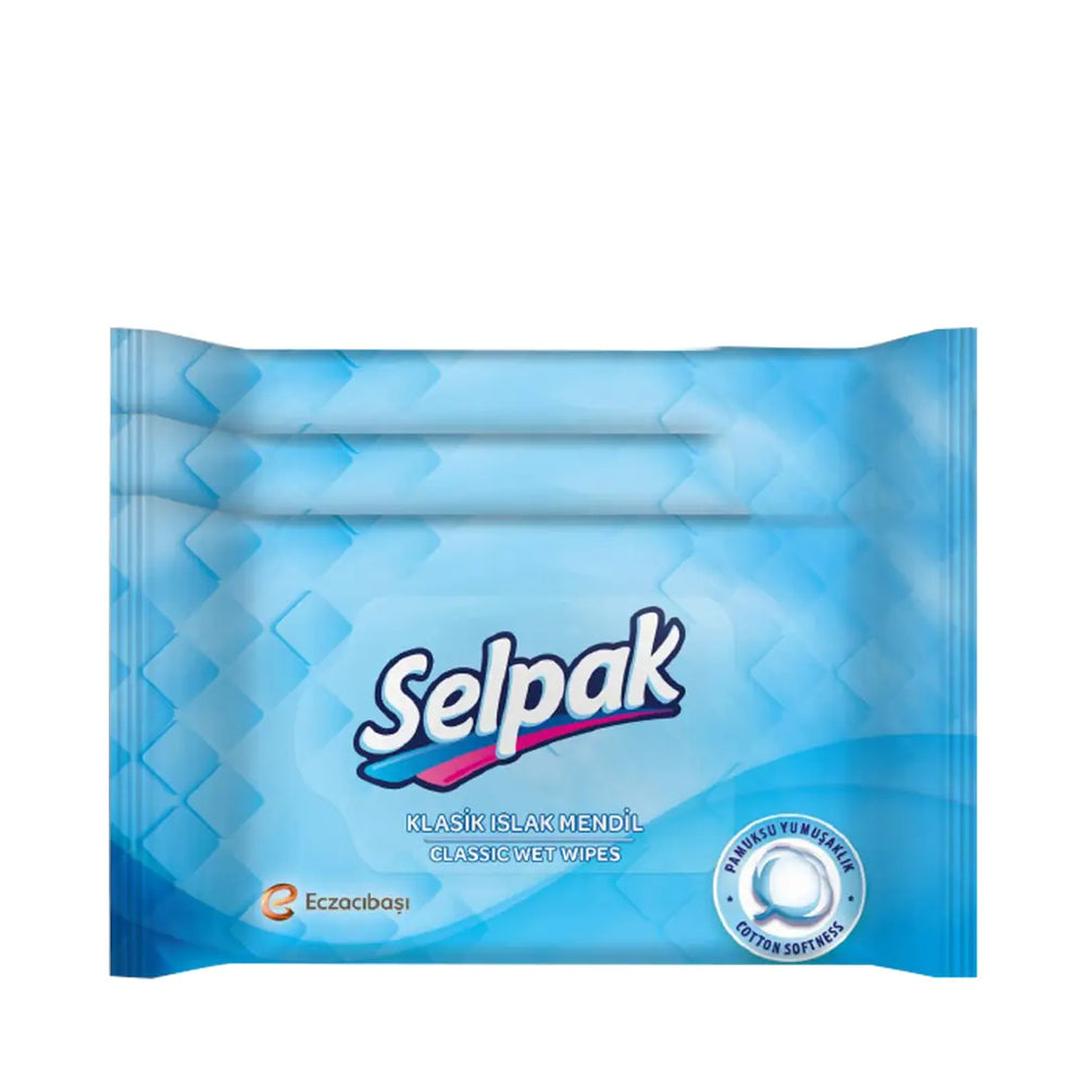 Selpak Classic Wet Pocket Wipes for Gentle Cleansing 3-Pack