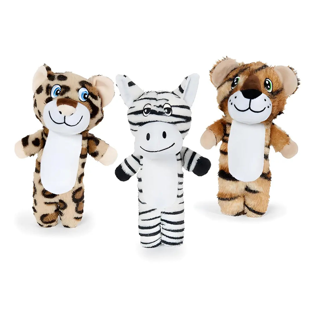 Karlie Flamingo Brown Plush Leopard Dog Toy 23 cm
