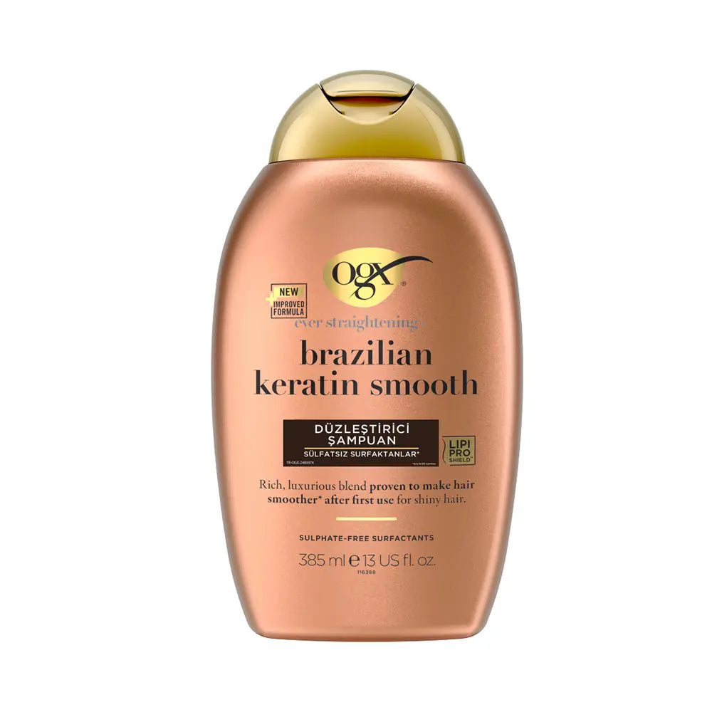 OGX Brazilian Keratin Smooth Shampoo for Frizz Control 385ml