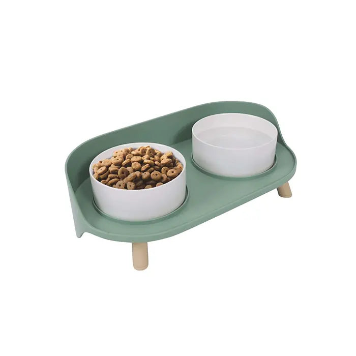 M-Pets Altitude Elevated Double Pet Bowl for Food and Water 2x450ml