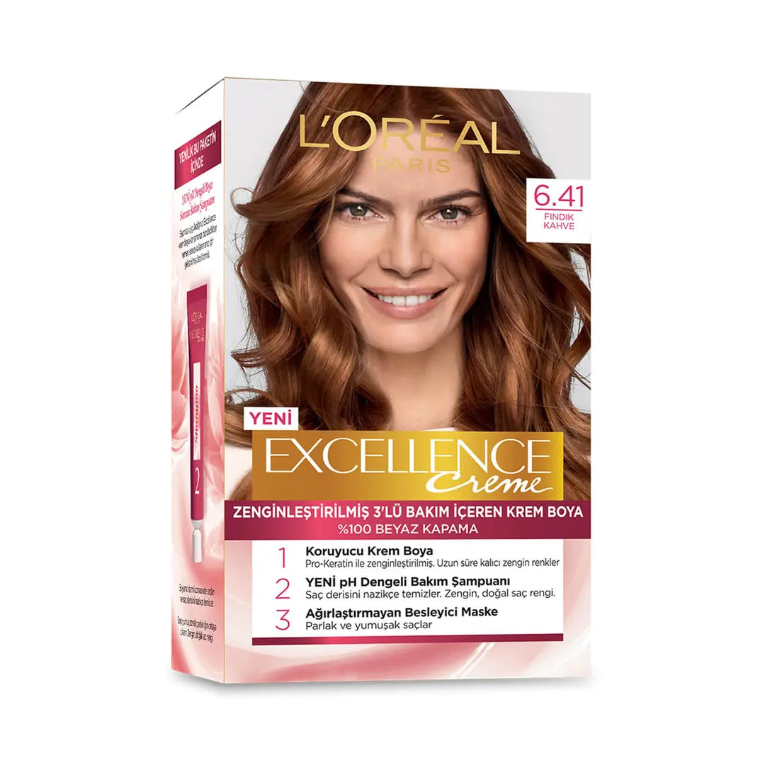 L'Oreal Excellence Creme Hair Dye 6-41 Hazelnut Brown