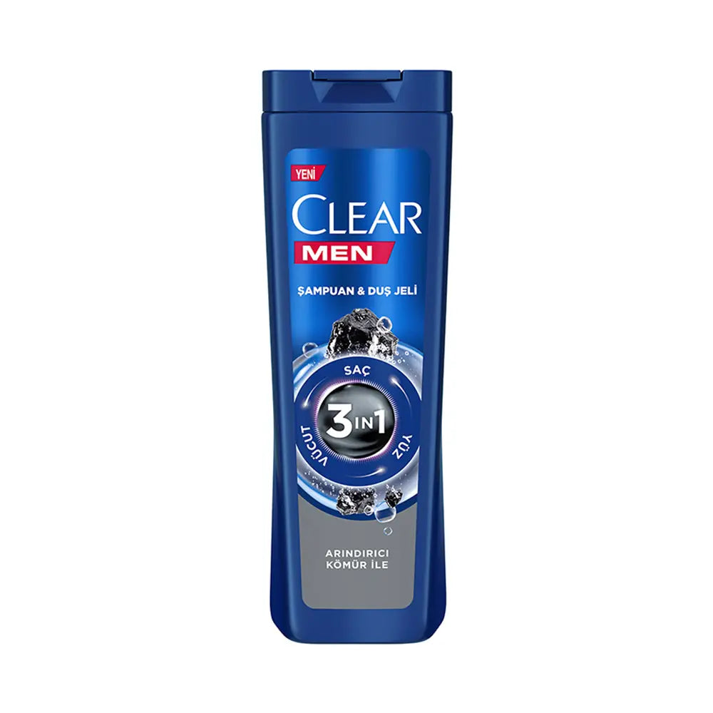 Clear Men 3-in-1 Shampoo & Shower Gel Charcoal Purifying 350 ml