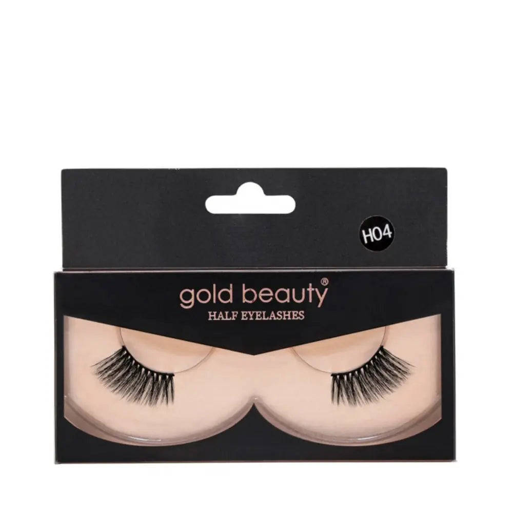 Gold Beauty H04 False Eyelashes, Brand Product Listing Set Model H04
