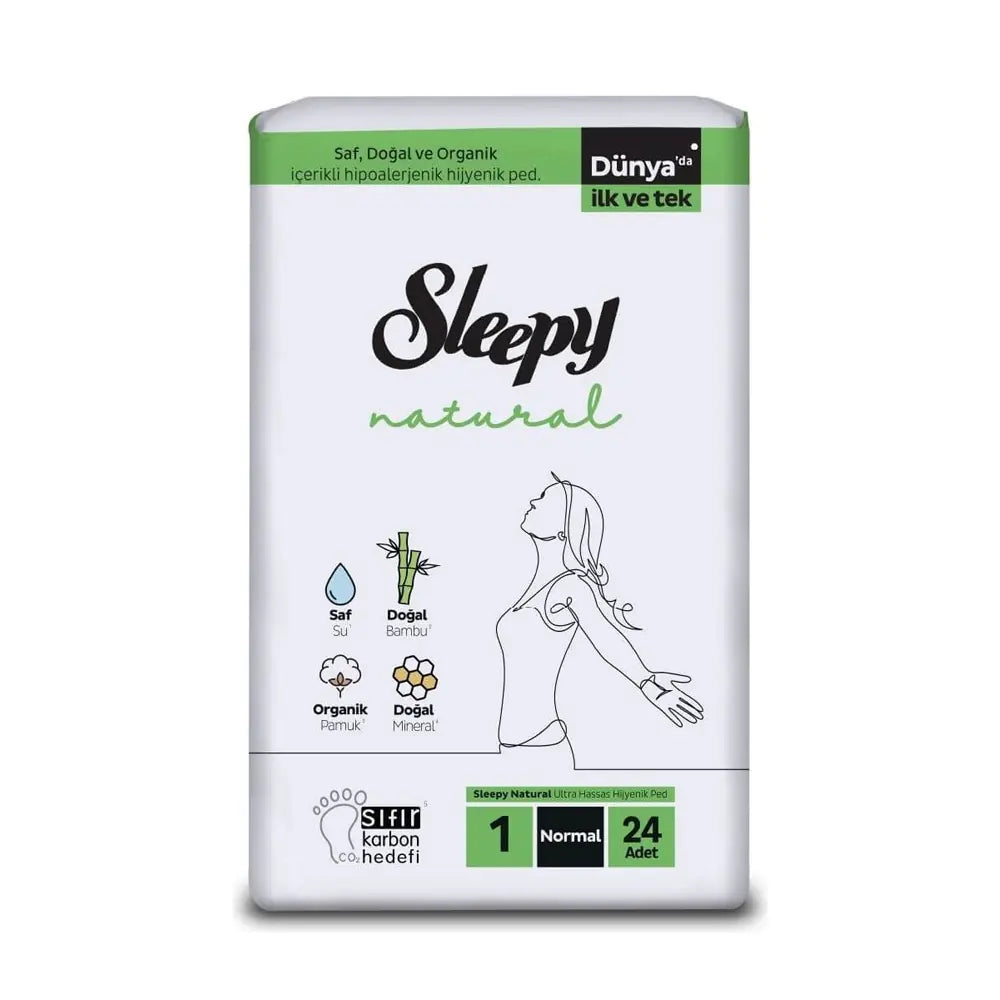 Sleepy Natural Normal Sanitary Pads for Daily Comfort 24 Pack