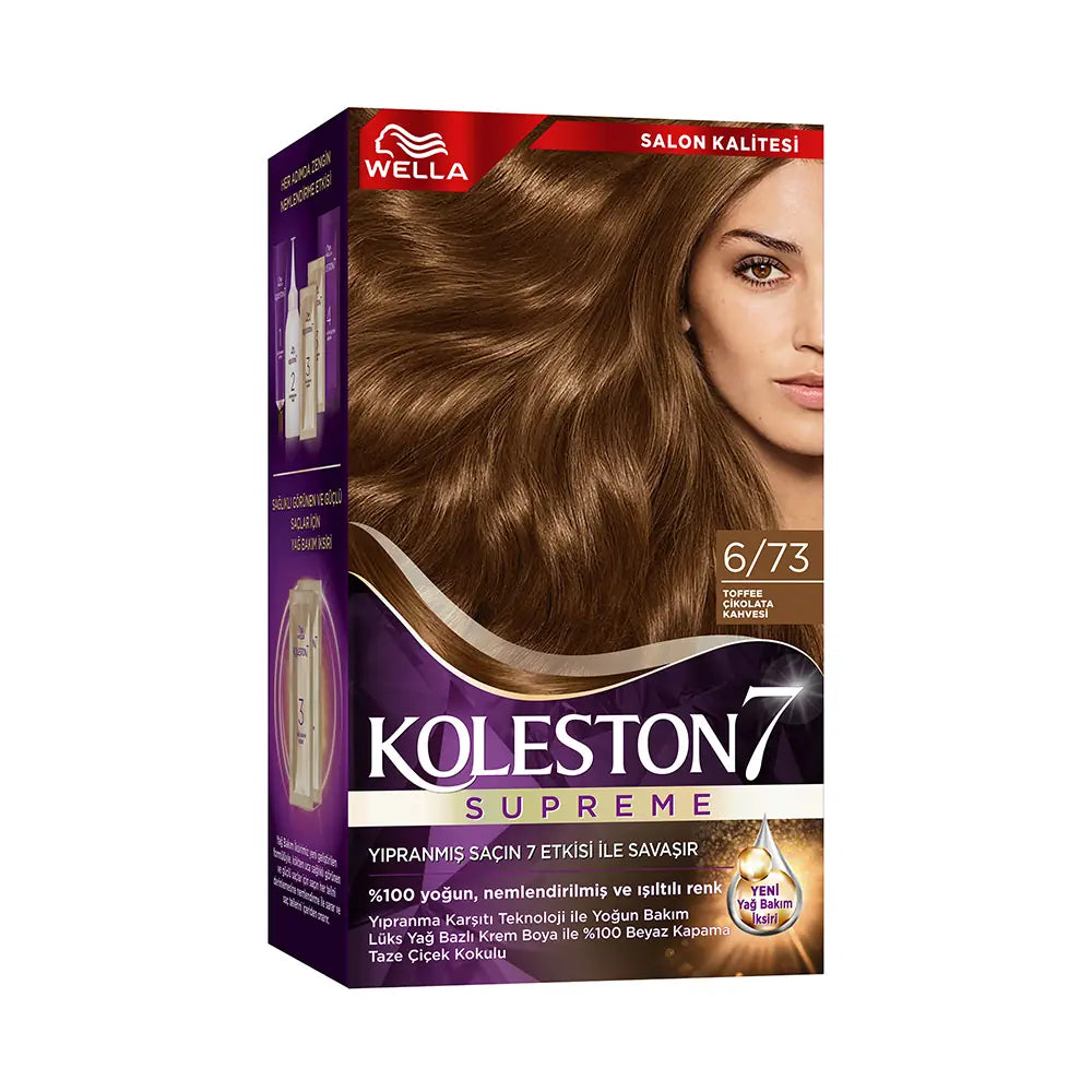 Wella Koleston Kit 6/73 Toffee Chocolate Brown Hair Dye