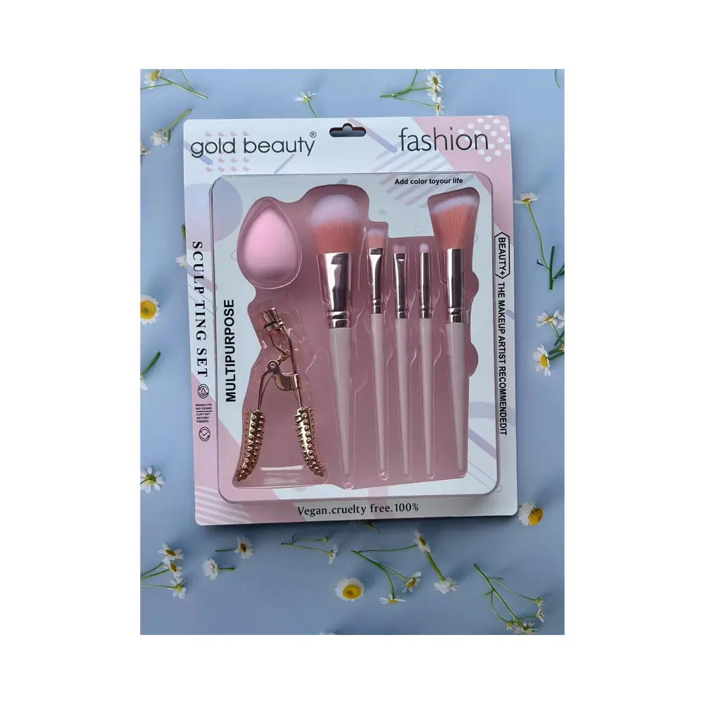 Gold Beauty EP-742 7-Piece Makeup Brush Set