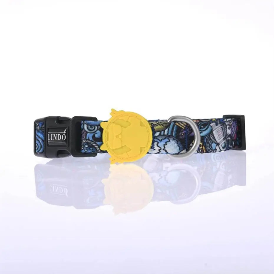 Lindo Apollo Dog Collar Stylish Printed Design Small 30-44cm