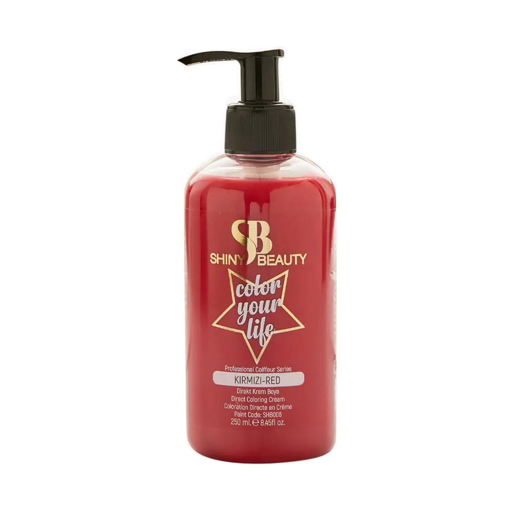 Shiny Beauty Hair Color Red Temporary Dye 250ml