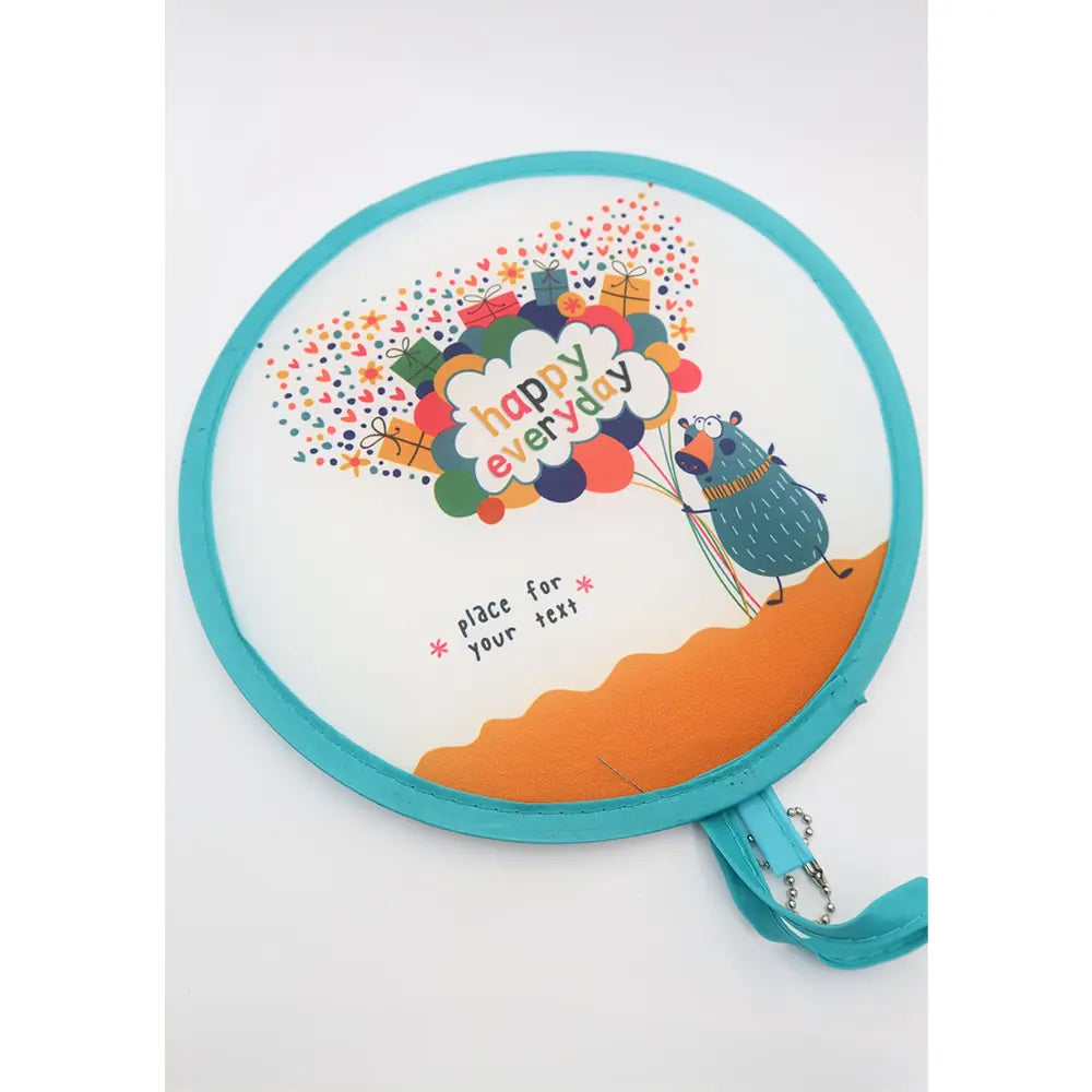 Zizu Korean Style Folding Hand Fan for Portable Cooling