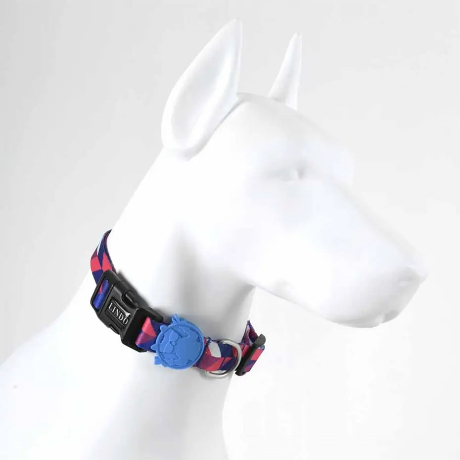 Lindo Pink Dream Dog Collar Stylish Pattern Small 30-44cm