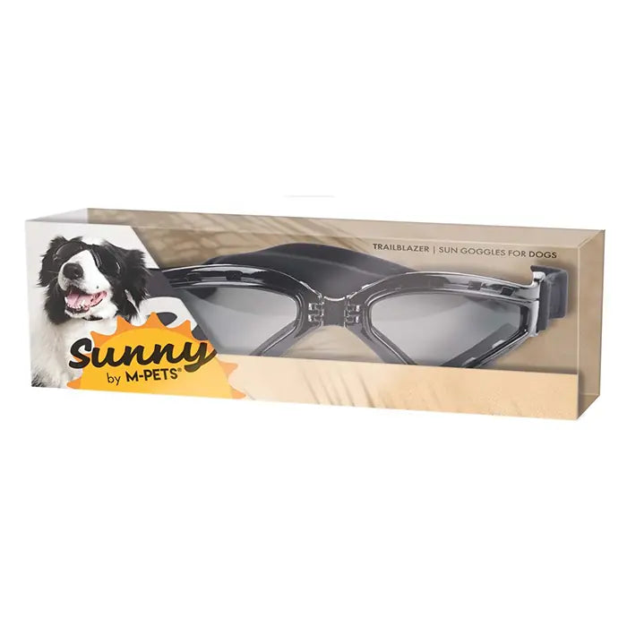 M-Pets Sunny Trailblazer Dog Goggles for Sun Protection Black