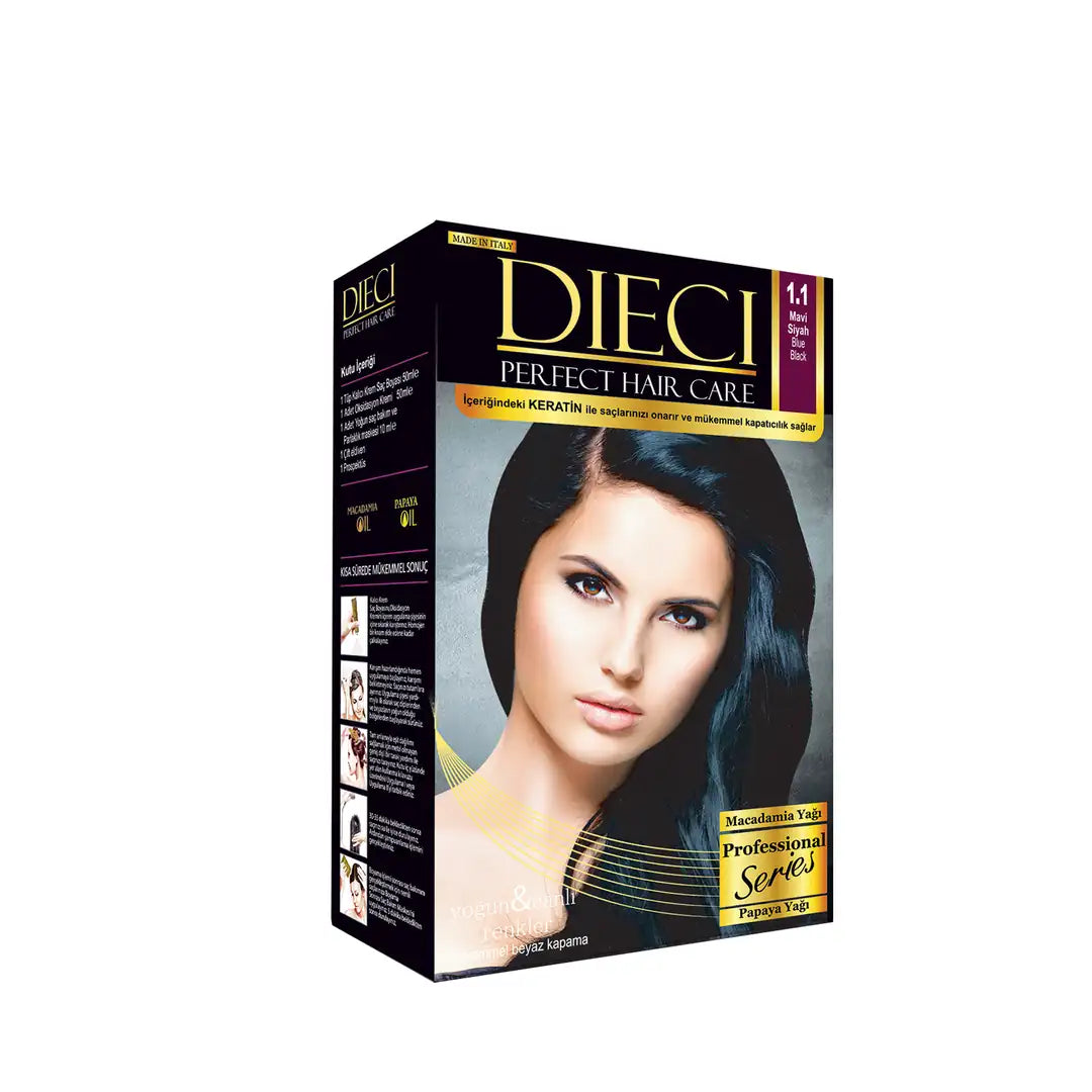 Dieci Perfect Kit Hair Color 1-1 Blue Black 1 Pack