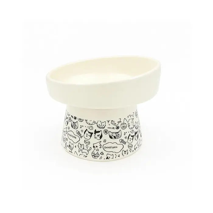 Sampaws Patterned Elevated Pet Bowl for Comfortable Feeding No:4