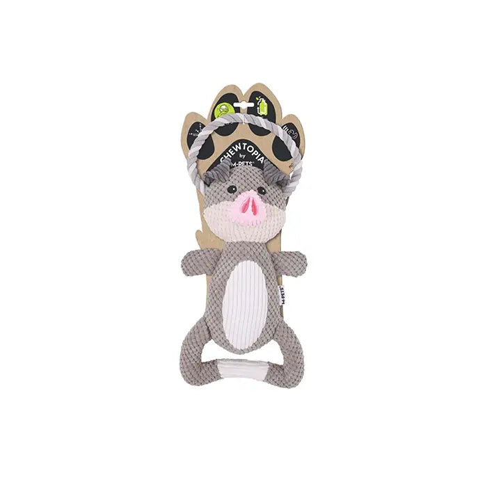 M-Pets Eco Chewtopia Pig Dog Toy Durable Recycled Material 35x19x8cm