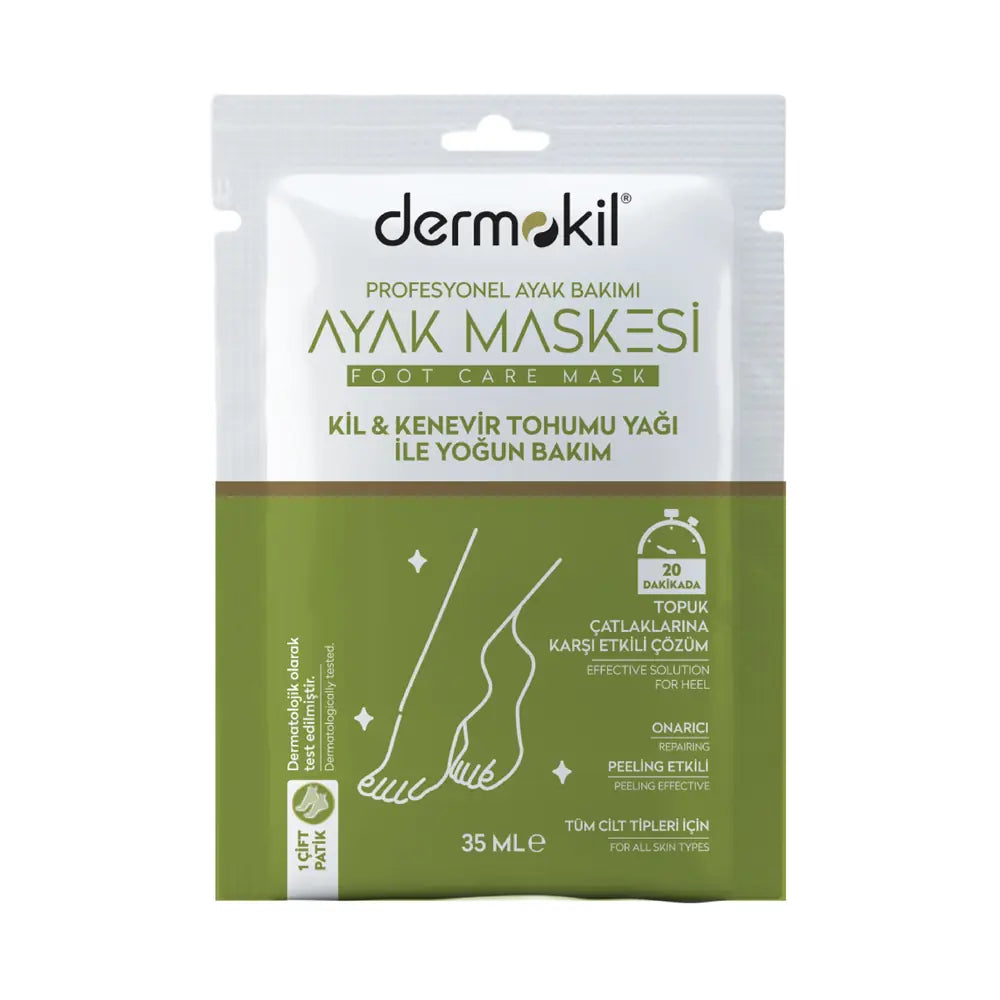 Dermokil Clay &amp; Hemp Seed Oil Peeling Foot Mask 35ml