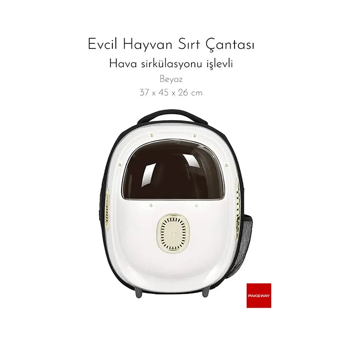 Pakeway Backpack Pet Carrier for Cats, White