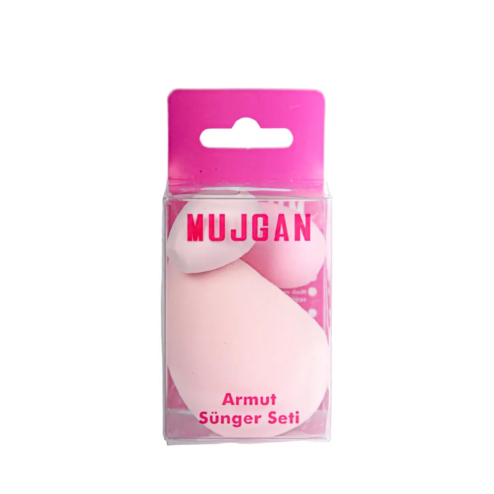 Mujgan 170 Pear Makeup Sponge Trio for Seamless Blending 3-Pack