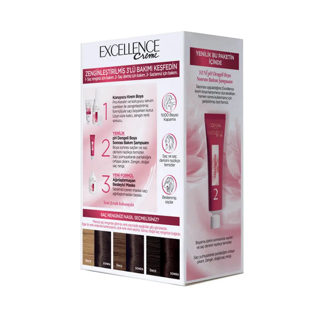 L'Oréal Paris Excellence Creme Hair Dye 3 Dark Chestnut