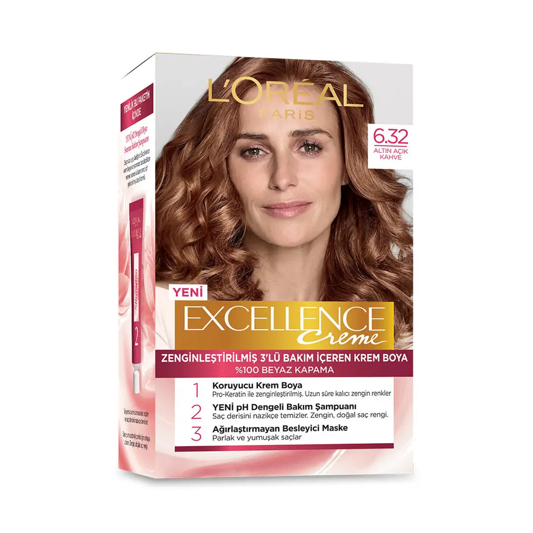 L'Oreal Excellence Creme Hair Color 6-32 Golden Light Brown