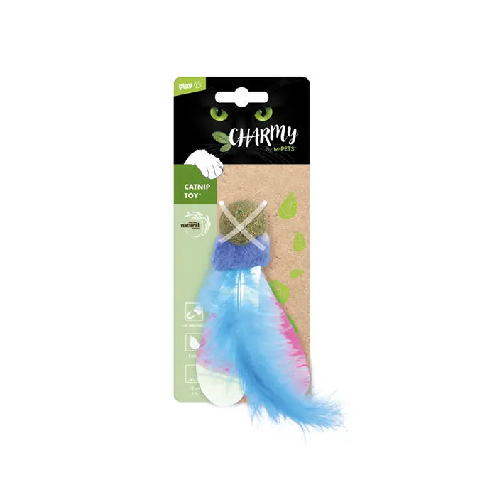 M-Pets Charmy Firefly Catnip Cat Toy in Blue