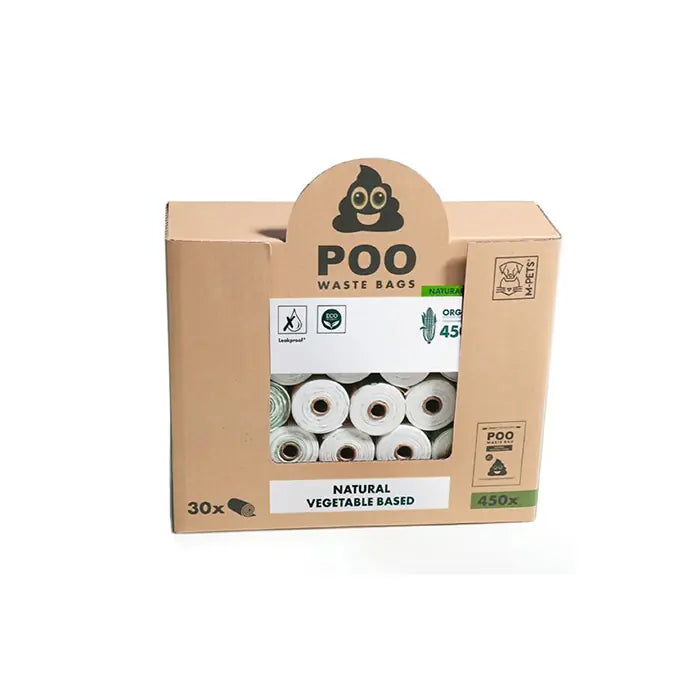 M-Pets Natural Waste Bags Eco-Friendly Pet Cleanup 30 Rolls