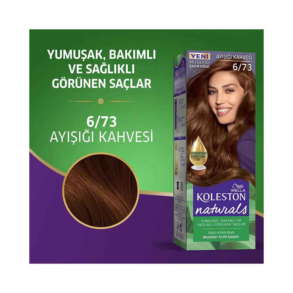 Wella Koleston Naturals Maxi 6/73 Moonlight Brown Hair Dye