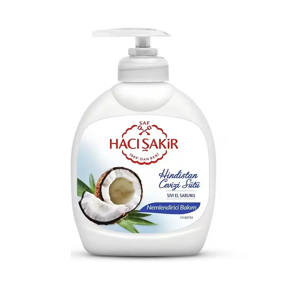 Haci Sakir Coconut Liquid Hand Soap for Gentle Cleansing 300 ml