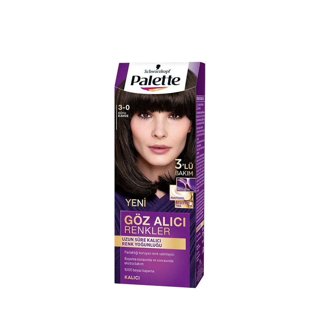 Palette Deluxe Permanent Hair Color 3-0 Dark Brown