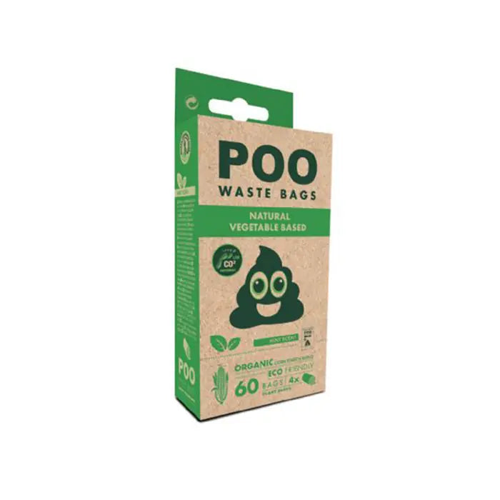 M-Pets Natural Mint Scented Waste Bags 15 Sheets 4-Pack