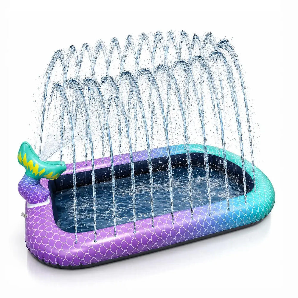 M-Pets Splash Mermaid Dog Splash Pool with Fountain, 164x94 cm