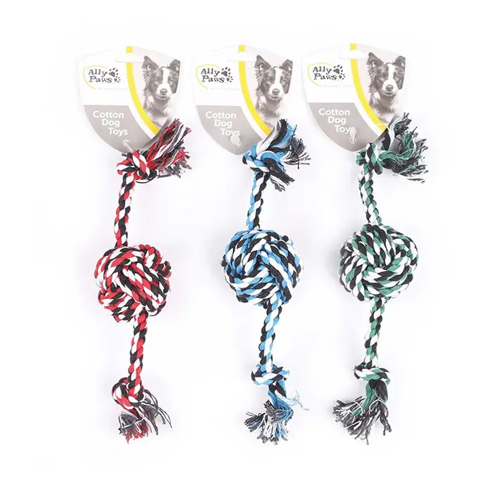 Ally Paws Cotton Rope Dog Chew Toy for Dental Health 30cm