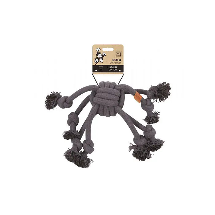 M-Pets COTO Spider Knit Dog Toy Gray 38cm