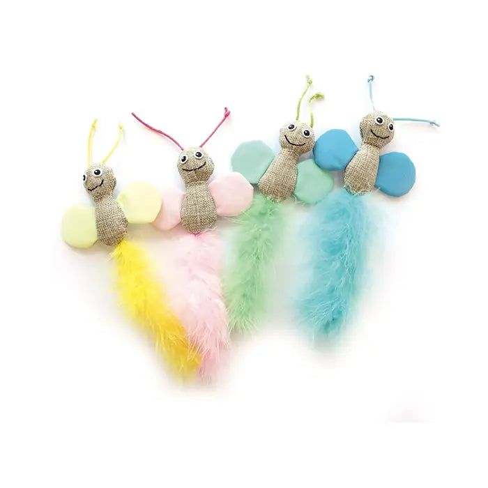M-Pets Butterfly Cat Toy Colorful Hunting Play 1 pc