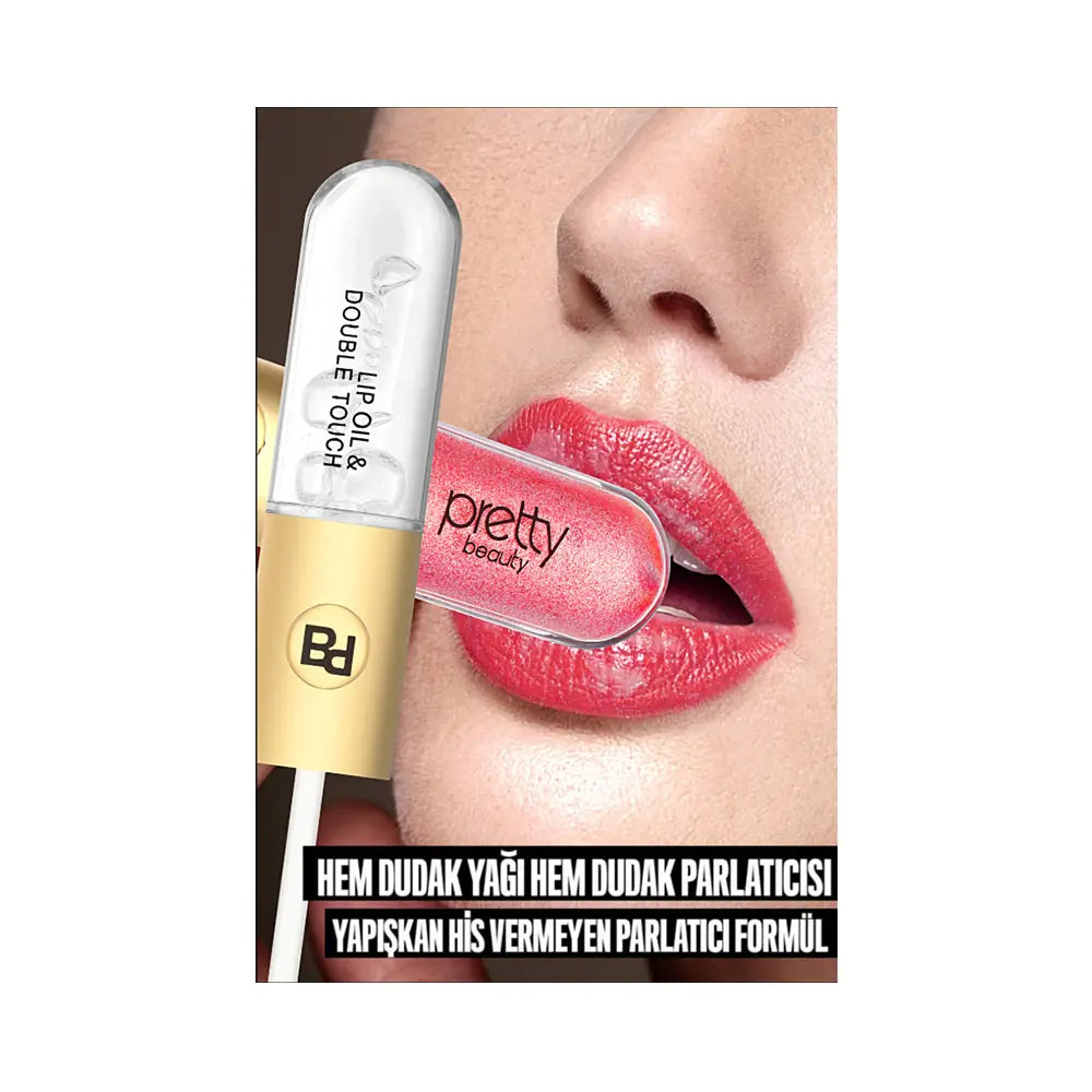 Pretty Double Touch Lipgloss 02 for High-Shine Lips