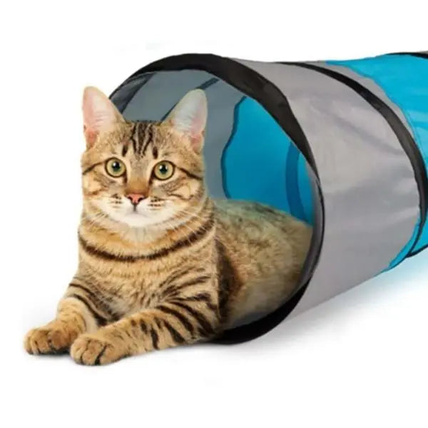 Flamingo Linz Cat Play Tunnel 50 cm for Indoor Cats to Hide, Explore and Play