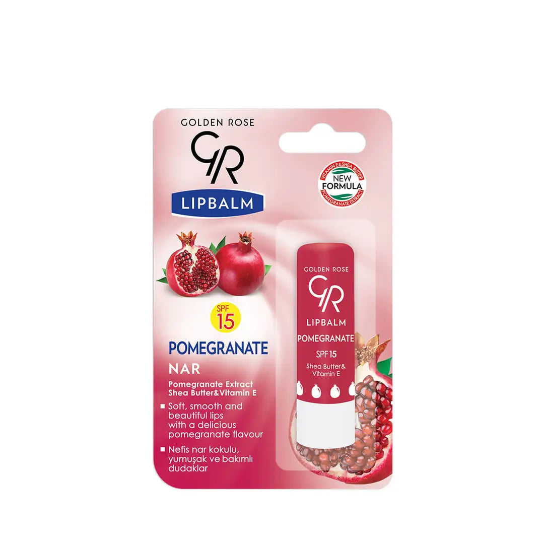 Golden Rose Pomegranate Lip Balm with SPF 15 Hydrating Care