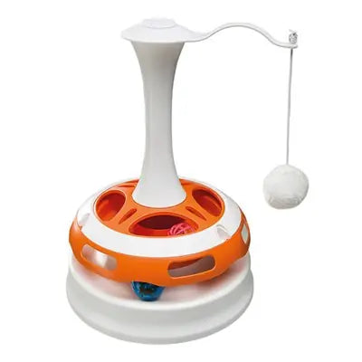 Ferplast Tornado Spinning Pyramid Interactive Cat Toy 34 cm