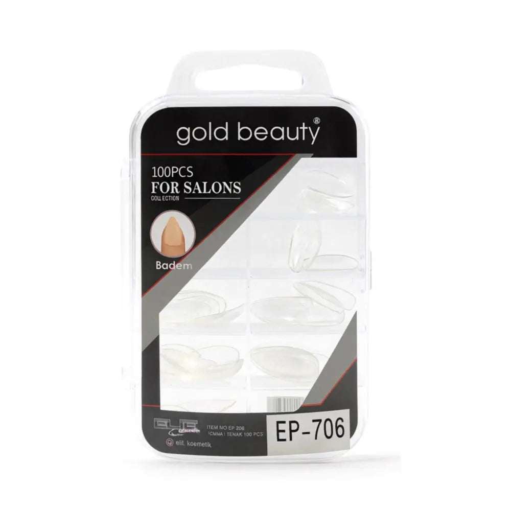 Gold Beauty False Nails 100 Pieces EP-706