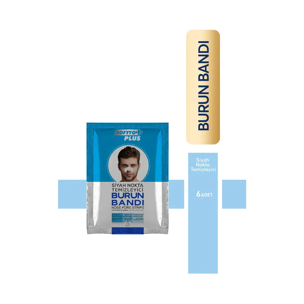 Softto Plus Men's Blackhead Remover Nose Strips for Clear Skin