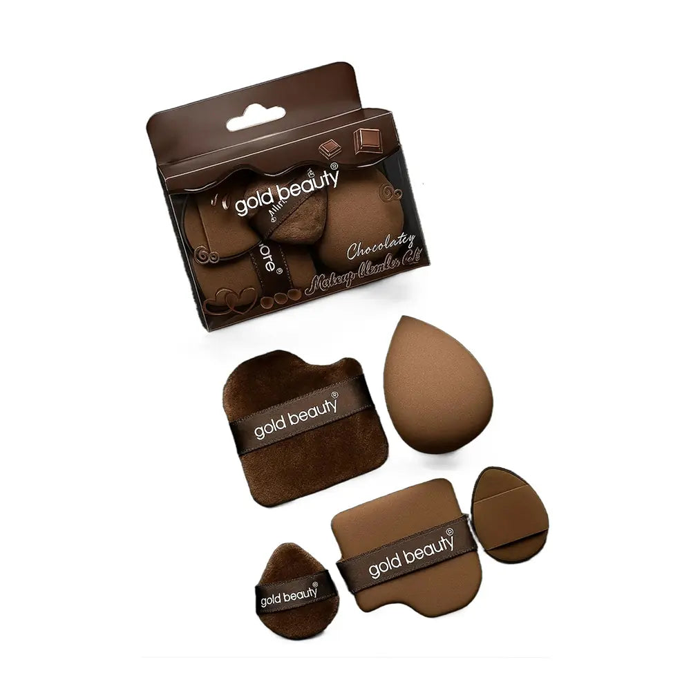 Gold Beauty Fa-502 5-Piece Makeup Sponge Set for Flawless Blending