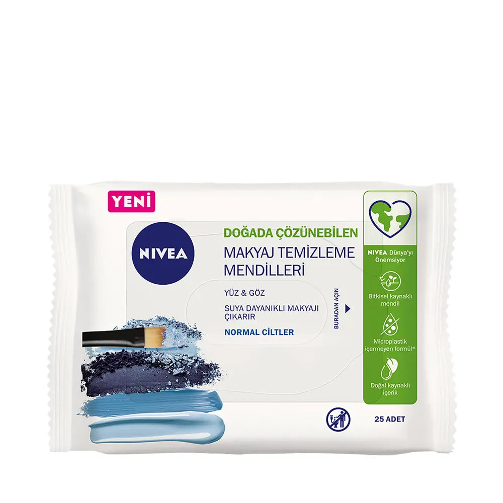 Nivea 3-in-1 Makeup Remover Wipes for Normal Skin 25 Count