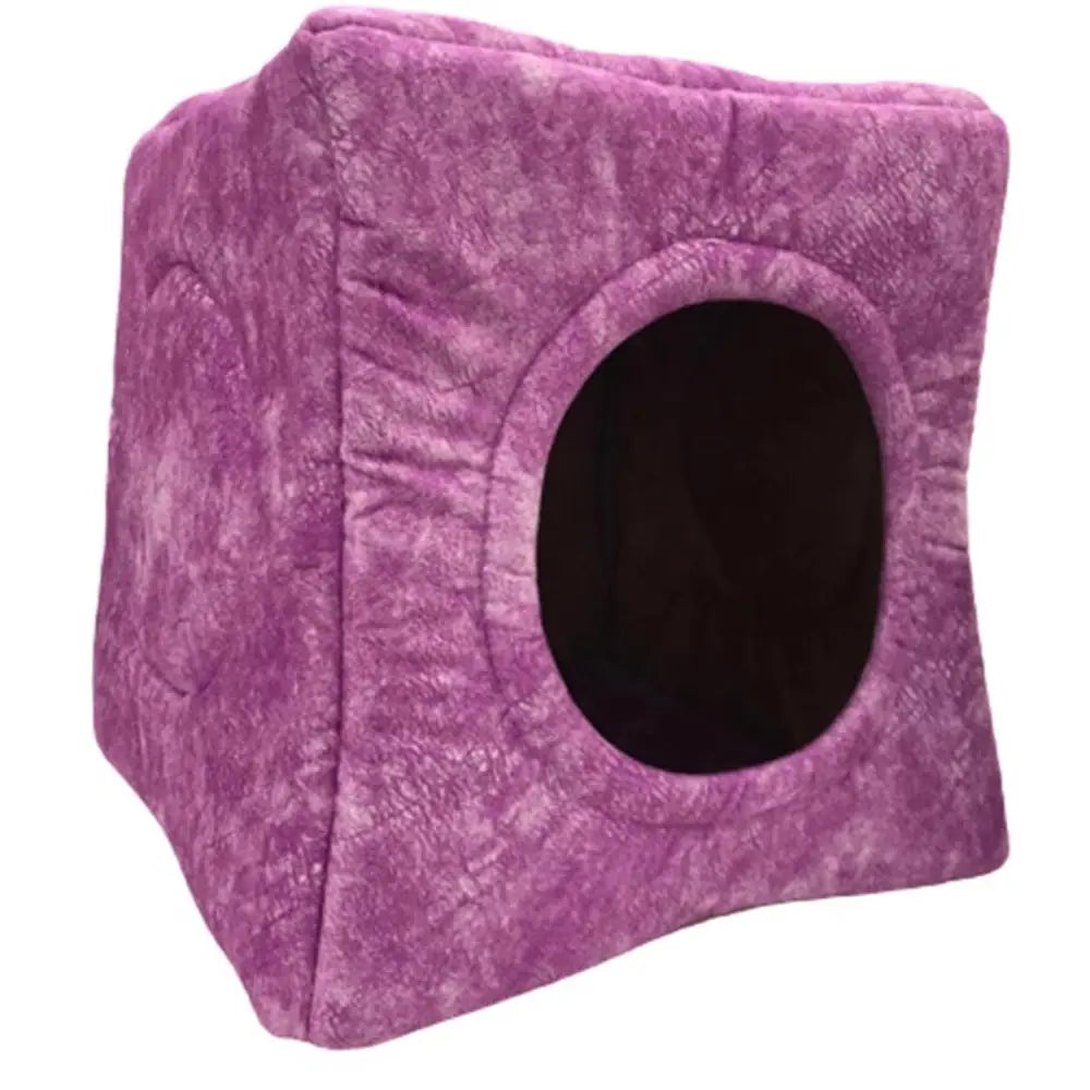 Petpretty Comfort 3-in-1 Convertible Cat Bed and Tunnel Pink